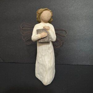 1999 Willow Tree Angel of Learning Figure Retired Wire Wings Book Demdaco Lordi
